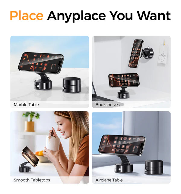 MagGrip™ – Foldable Vacuum-Lock Magnetic Phone Holder