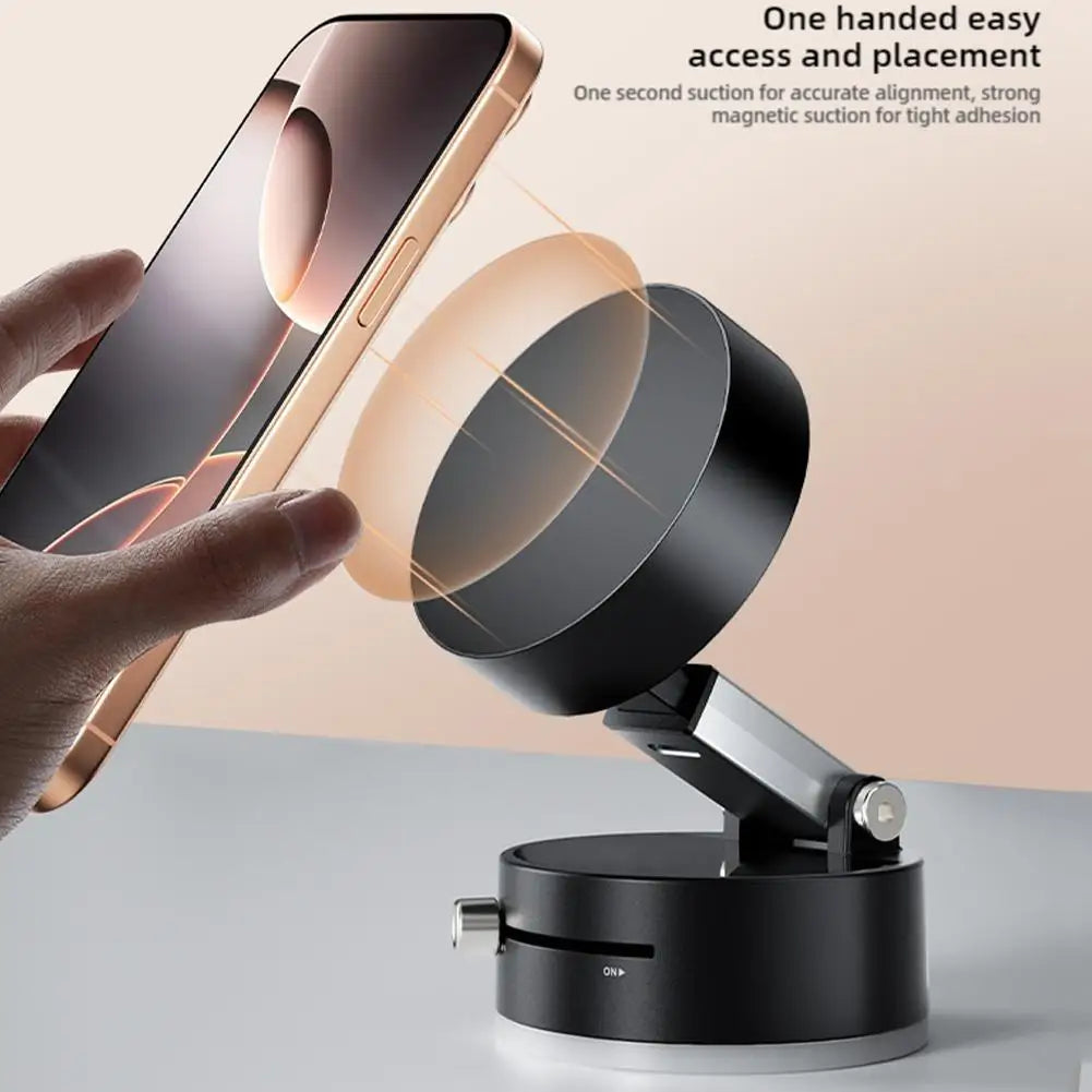 MagGrip™ – Foldable Vacuum-Lock Magnetic Phone Holder