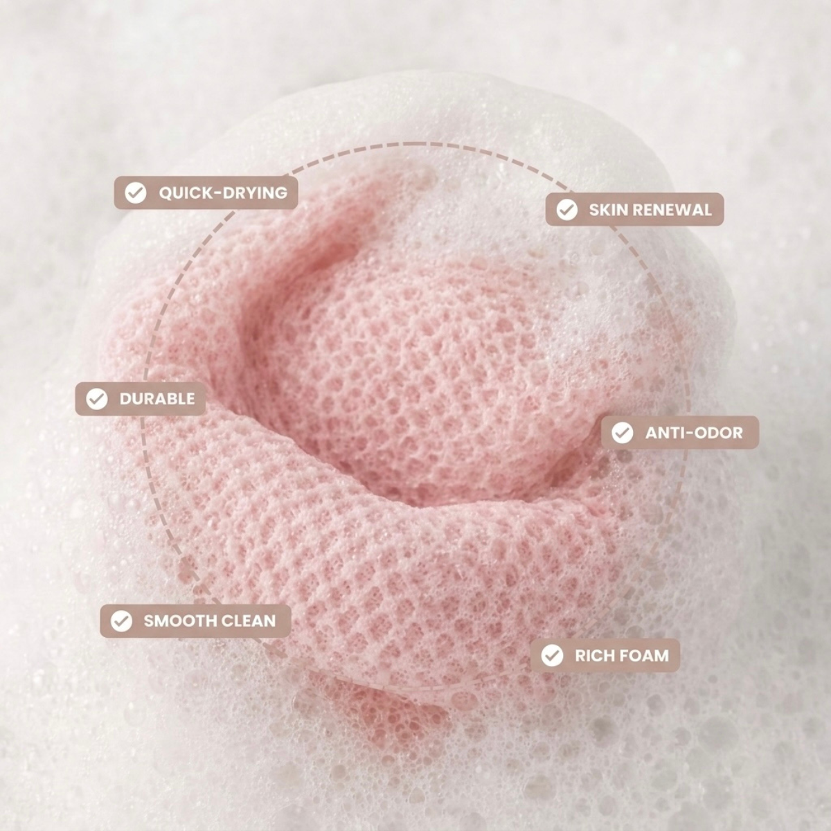 Korean Exfoliating Antibacterial Shower Towel