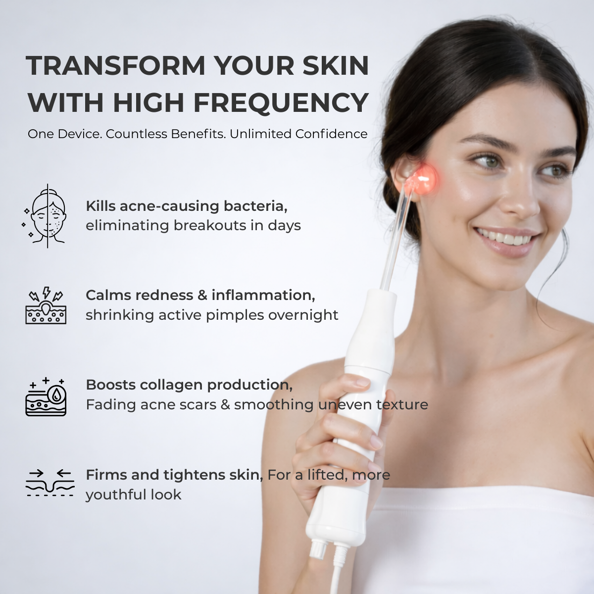 DermaPulse™ High-Frequency Skin Wand