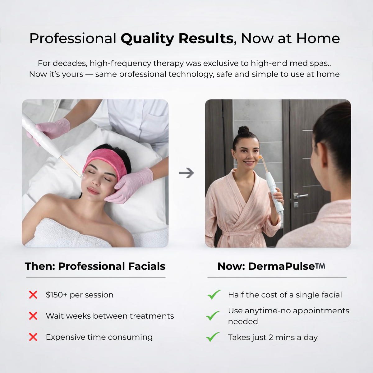 DermaPulse™ High-Frequency Skin Wand