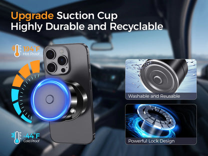 MagGrip™ – Foldable Vacuum-Lock Magnetic Phone Holder